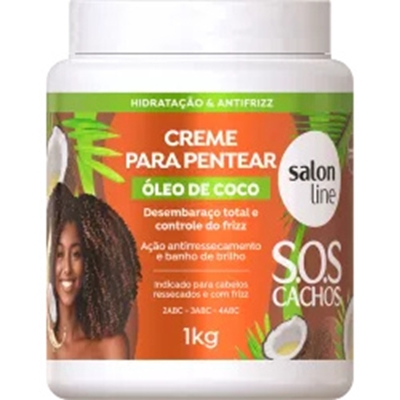 CREME DE PENTEAR SALON LINE SOS 1KG 5 EM 1 OLEO COCO
