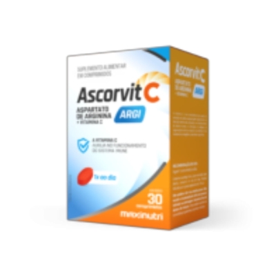 Ascorvit arg c/30cp rev vitamina c+arginina maxinutri