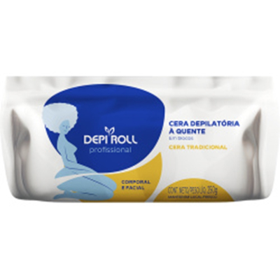Cera depilatoria depiroll 250g tradicional