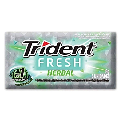 Chiclete trident x senses fresh herbal 8g