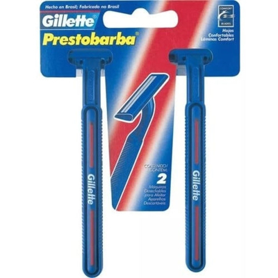 Apar. barb. gillette prestobarba azul c/2un