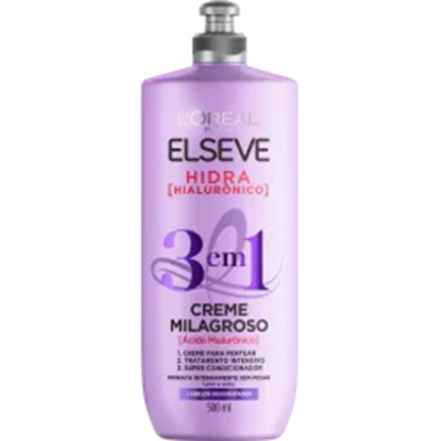 Cr. trat. elseve 500ml 3em1 hidra hialuronico cond *
