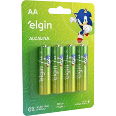 Pilha aa elgin alcalina aa blister c/4 pecas 4195