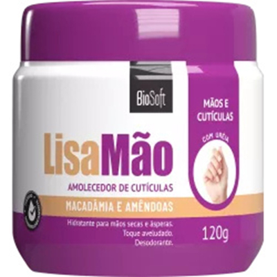 Cr. lisa mao bio soft macadamia e amendoas 120g
