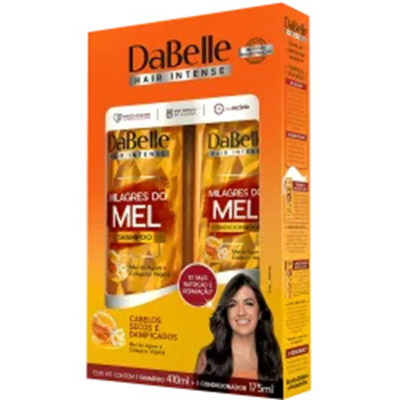 Kit shampoo 410ml+condicionador 175ml dabelle - milagres do mel - un
