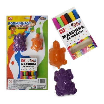 Brinquedo forminha para modelar + massinha mini toys ref 1024