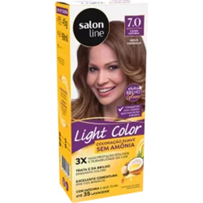 Tint. salon line light color 7.0 louro natural