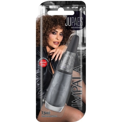 ESMALTE IMPALA JU PAES NA ESTRADA METAL LIKE CONFIANTE E IMPREVISIVE BLISTER