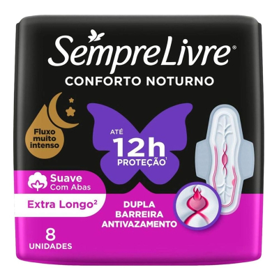 Abs. sempre adapt plus noite e dia sv noturno c/abas 8un, sempre livre noturno com abas 08und