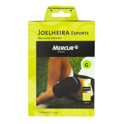 Joelheira sport s/orificio -, s orif sport mercur preta g bc0035cs