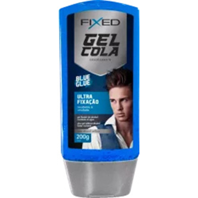 Gel mz fixed cola 200g azul , fix fixed azul 200g