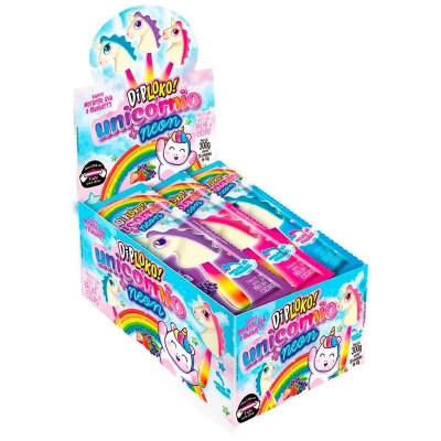 Pirulito neon unicornio sortidos 15x10g 