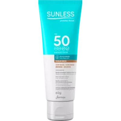 Prot. solar facial sunless c/base bronze fps 50 60gr farmax