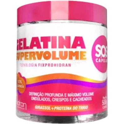 GELATINA SOS HIDRAN 500G SUPER VOLUME 