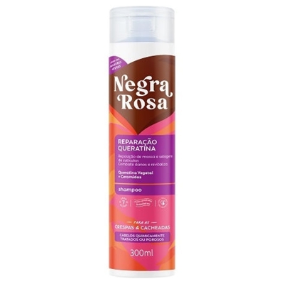 Negra rosa shampoo rep queratina 300ml