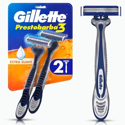 APARELHO DE BARBEAR RB. PRESTOBARBA 3 COMFORTGEL DESCARTAVEL COM 2UND GILLETTE, GILLETTE PRESTOBARBA3 MASC C2