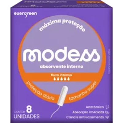 ABSORVENTE MODESS INTERNO COM 8UN SUPER INTENSO