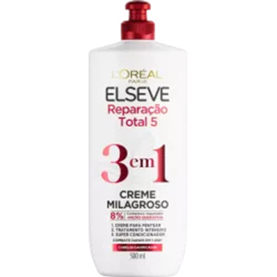 Cr. trat. elseve 500ml 3em1 reparacao total 5 cond *
