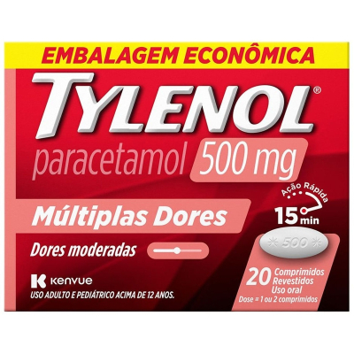 Tylenol 500mg cx 20 comp