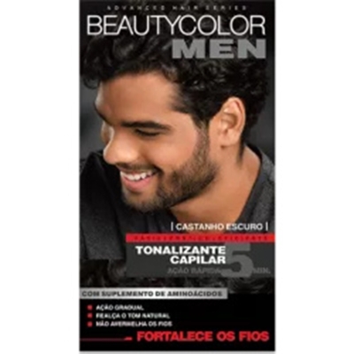 Tint. beautycolor tonalizante gel sem amonia kit bc men - castanho escuro - un