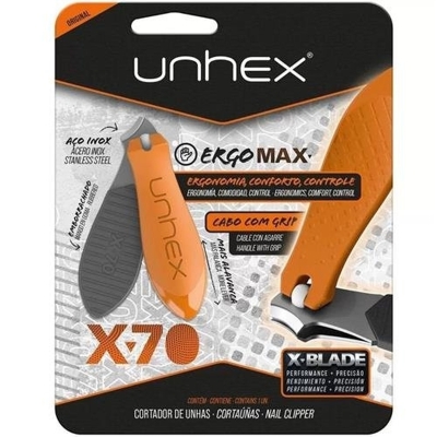 Cortador de unha unhex x70 blister laranja
