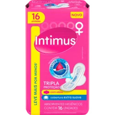 Abs. intimus gel suave c/ abas l16p14, intimus gel tripla prot suave lv16 pg14