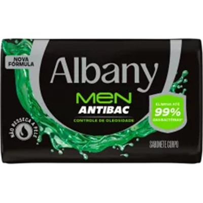 SABONETE ALBANY SUAVE 85G VERDE HOMEM
