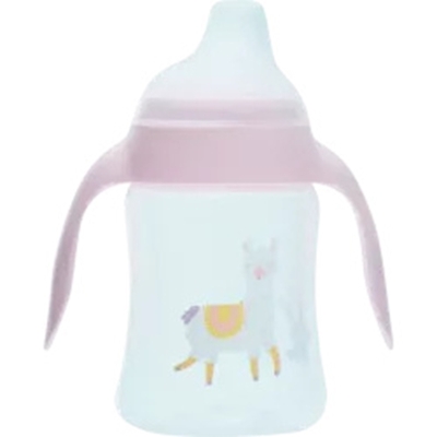 COPO LOLLY COM ALCA ROSA 250ML, ANTIVAZAMENTO LOLLY BABY C ALCA ROSA 250ML