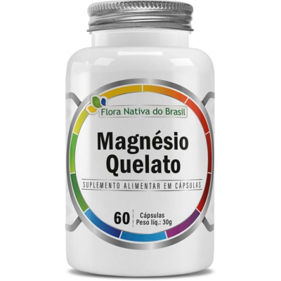 Magnesio quelato 60caps 500mg flora nativa do brasil