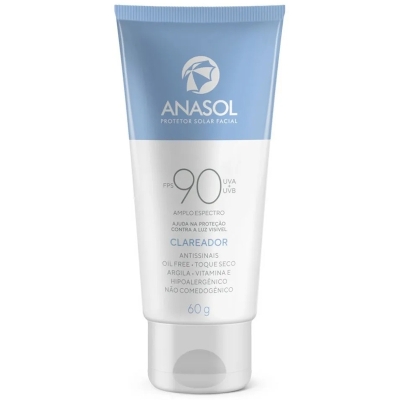 Anasol protetor solar facial clareador fps 90 - 60 g