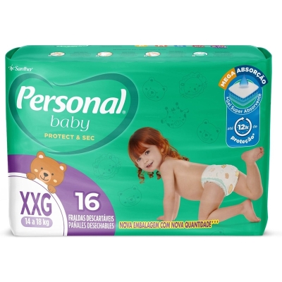 FRALDA DECARTAVEL PERSONAL PROTSEC JUMBO XXG 16UN