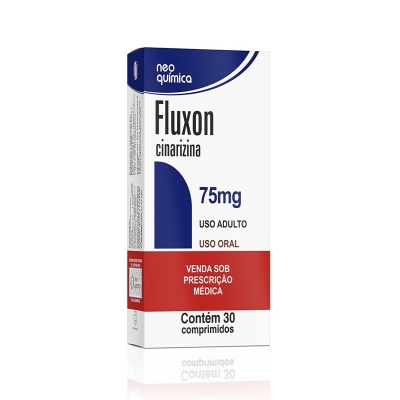 Fluxon 75mg c/30cp cinarizina, 75 mg com ct bl al plas inc x 30