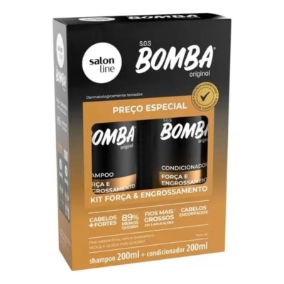 Sh.+cond. salon line 200ml sos bomba engrossamento