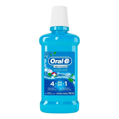Solucao bucal oral-b 500ml menta l+p-, oral-b complete menta lv 500ml pg 300ml