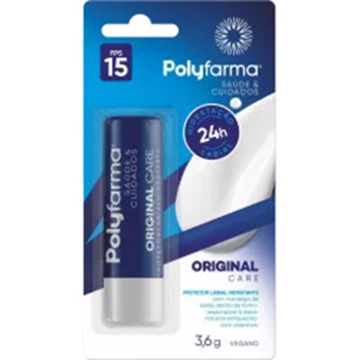 Protetor labial hidratante polyfarma 3,6g - neutro - un