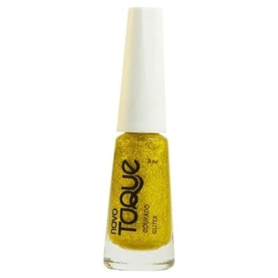 ESMALTE NOVO TOQUE DOURADO GLITER CREME 8M, NOVO TOQUE DOURADO GLITER 9ML