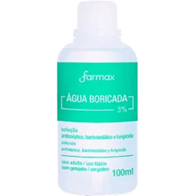 Agua boricada farmax 100ml, 0,03% 10ml farmax