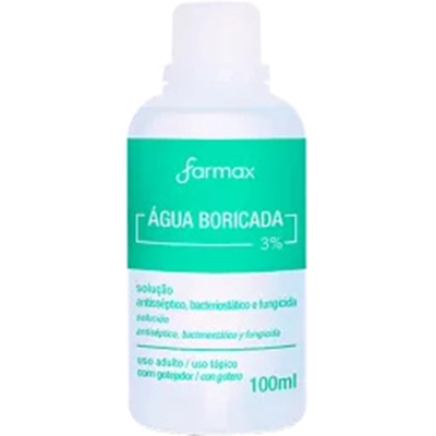 AGUA BORICADA FARMAX 100ML, 0,03% 10ML FARMAX