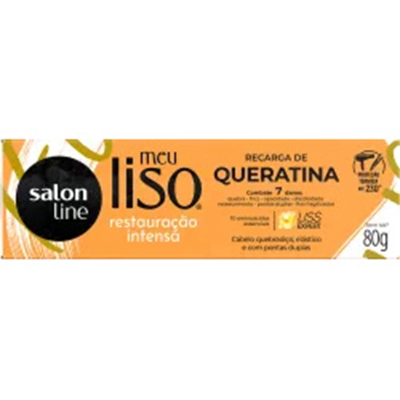 Recarga de queratina 80g meu liso restaura intensa salon line