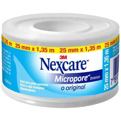 Fita nexcare micropore 02,5cmx1,35m branco