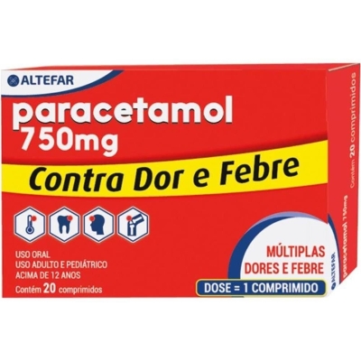 Paracetamol 750mg c/20 cpr(g) belfar