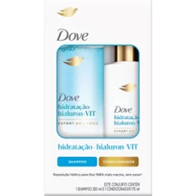 Kit sh. dove 350ml+cond 175ml hidrat hial vit