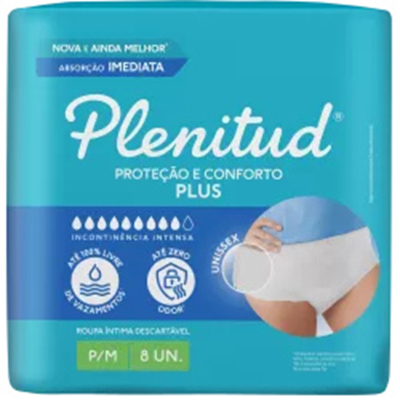 Fr. ger. calca plenitud protect plus p/m c/8un, plenitud active unissex pm 08und