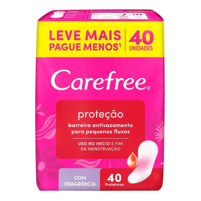 Abs. carefree prot. diario c/40un protecao com perfume