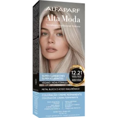 Tint. alta moda 150g 12.21 louro plat irise cinza *