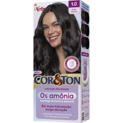 Tint. cor e ton sem amonia 1.0 preto