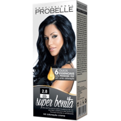 Tint. probelle 50g 2.8 preto azul perola