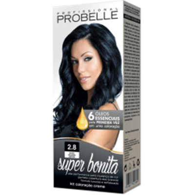 Tint. probelle 50g 2.8 preto azul perola
