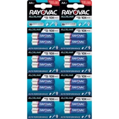 PILHA RAYOVAC ALCALINA AA MULT 8 CART COM 2
