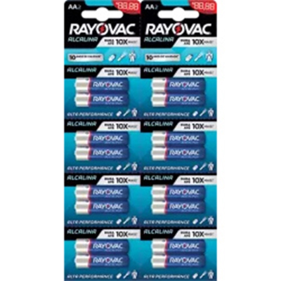 Pilha rayovac alcalina aa mult 8 cart c/2
